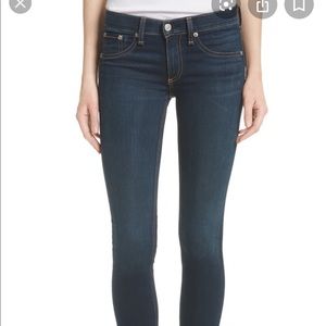 Rag & Bone Dark Wash Low/Mid Rise Jeggings
